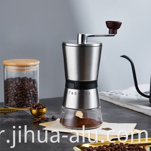 Household Aluminum Kitchen Accessory Aluminium Coffee Grinder